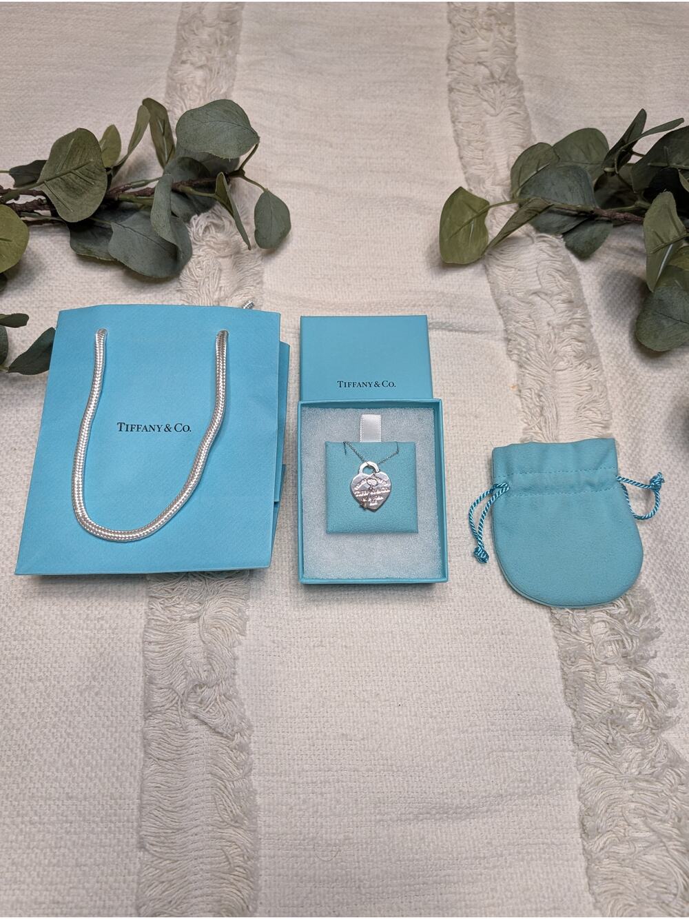 Return to Tiffany® Heart Tag with Key Pendant in Silver